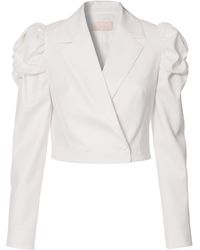 AGGI - Naya Aesthetic Short Blazer With Puffed Sleeves - Lyst