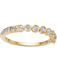 Aya Fine Jewelry - Round Brilliant Lab Grown Diamond Bezel Band Ring - Lyst