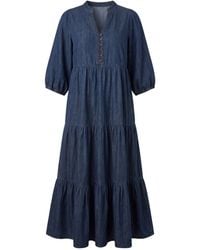 Adrift Clothing - Sienna Chambray Billow Dress - Lyst