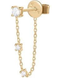 Dyamka - Three Diamonds Earring - Lyst