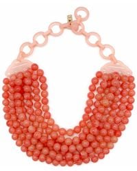 Michael Nash Jewelry - Juliette Multi Strand Coral Resin Necklace - Lyst
