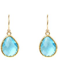 LÁTELITA London - Petite Drop Earring Blue Topaz Hydro Gold - Lyst