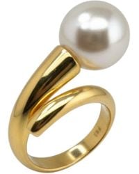 LINYA JEWELLERY - Baroque Pearl Adjustable Ring - Lyst