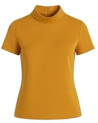 Conquista - Short Sleeve Mustard Top - Lyst