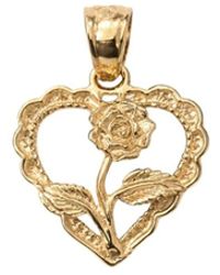 Öugie - The Rosette Heart Pendant - Lyst