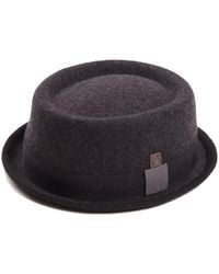 Dasmarca Hats - Tony Slate Dark Felt Skimpy Brim Short Brim Rude Boy Mod Style Porkpie Hat - Lyst