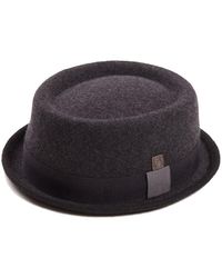 Dasmarca Hats - Tony Slate Dark Felt Skimpy Brim Short Brim Rude Boy Mod Style Porkpie Hat - Lyst