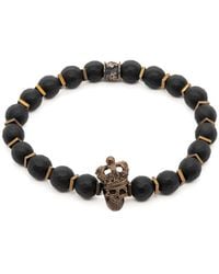 Ebru Jewelry - Onyx King Skull Bracelet - Lyst