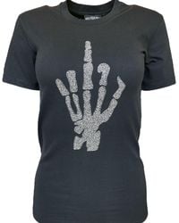 Any Old Iron - Beaded Skull Finger T-Shirt - Lyst