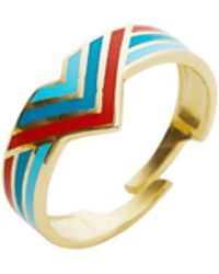 Spero London - Enamel Four Color Sterling Arrow Ring - Lyst