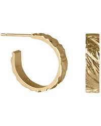 Edge Only - Rugged Hoop Earrings 18Ct Vermeil - Lyst