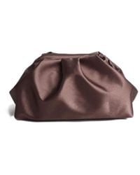 Springmoonatelier - Mocha Mousse – Satin Clutch Evening Bag - Lyst
