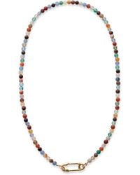 Kris Nations - Mixed Agate Beads & Safety Pin Necklace - Lyst