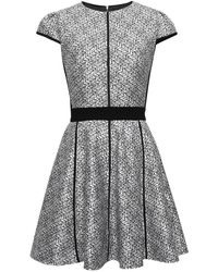 Smart and Joy - Fit-And-Flare Printed Suede Dress - Lyst