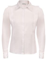 Maan Istanbul - Shirt With Hidden Buttoned Flywheel Detail - Lyst