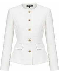 Smart and Joy - Textured Tailored Jacket With Jewelled Buttons - Lyst