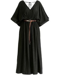 Paisie - Sparkled Wide Leg Jumpsuit With Belt - Lyst