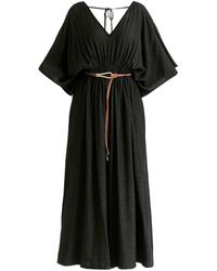 Paisie - Sparkled Wide Leg Jumpsuit With Belt - Lyst