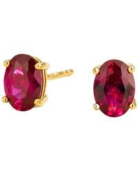 Juvetti - Ovo Earrings Set With Ruby - Lyst