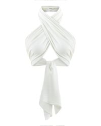 Lilamie - Amalfi Cross Neck Summer Bustier Top - Lyst