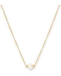 Pearls of the Orient Online - Credo Plated Rolo Chain Necklace With Large Cultured Freshwater Pearl - Lyst