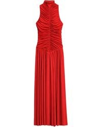 Nocturne - Ruched High-Neck Maxi Dress - Lyst
