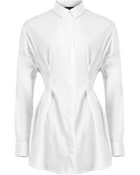 OW Collection - Ella Fitted Long Sleeve Shirt Dress - Lyst