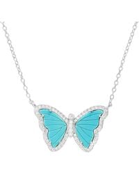 KAMARIA - Butterfly Necklace With Crystals - Lyst