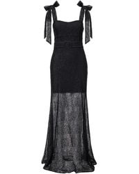 Lita Couture - Ribbon-Strap Flared Maxi Dress - Lyst