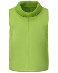 FRONT ROW SHOP - Silk Organza Turtleneck Top - Lyst