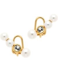 Emma Holland Jewellery - Pearl & Crystal Clip Ear Climber - Lyst