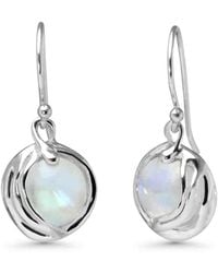 Isla Silver - Handmade Fiery Moonstone Drop Earrings - Lyst