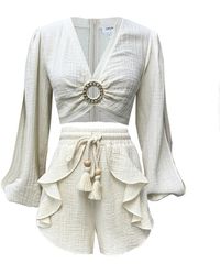 Copurs - Neutrals Darya Top & Marina Short Set - Lyst