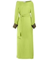 Yomisma - Lotus Chiapas Embroidered Kaftan — Artisanal Handcrafted Resort Dress - Lyst