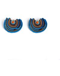 Nana Watanabe - Turkey Tail Layered Embroidered Earrings - Lyst