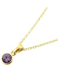 Sophelia - Mini Round Amethyst February Birthstone Pendant Necklace - Lyst