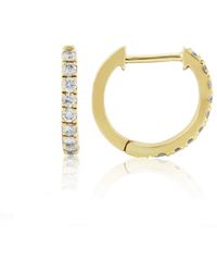 Auree - Dovehouse Gold Vermeil & Cubic Zirconia Hoop Earrings - Lyst