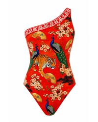 Ana Luisa - Kyoto Inspired One Shoulder Swimsuit - Lyst