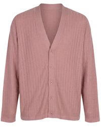 Modenaire - Ribbed Knit Cardigan Relaxed Fit Soft Texture - Lyst