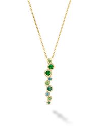 Dower & Hall - Solid & Emerald Long Cascade Pendant - Lyst