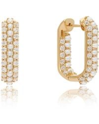 Preeti Sandhu - Summer Sparkle U-Shaped Pearl Hoops - Lyst