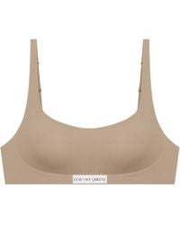 GOD SAVES QUEENS - Neutrals Second Skin Bralette Scoop-Neck Mocha - Lyst