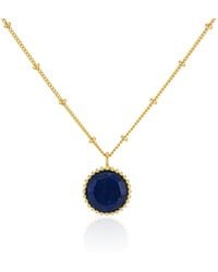 Auree - Barcelona September Birthstone Necklace Lapis Lazuli - Lyst