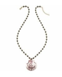 Heather Hawkins Jewelry - Long Scallop Shell Coin Gemstone Necklace - Lyst