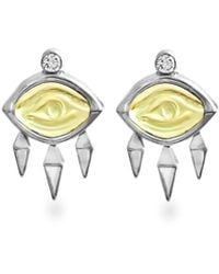 Myrto Katramadou Jewellery - Aegean Eye – Citrine Earrings - Lyst
