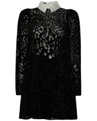 SVETA Milano - Oxford Leopard-Pattern Velvet Dress - Lyst