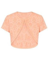 Conquista - Short Sleeve Print Bolero By Fashion - Lyst