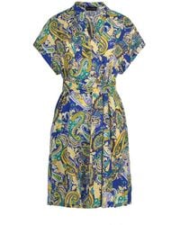 Conquista - Paisley Print Dress With Slits - Lyst