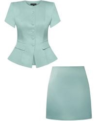 Tia Dorraine - Romantic Glow Short Sleeves Blazer & Mini Skirt Set - Lyst
