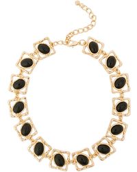 Saachi - Geometric Frame Cabochon Necklace - Lyst